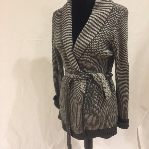 Rip Curl Sweaters - Rip Curl Black and Gray Women's Cardigan Sweater